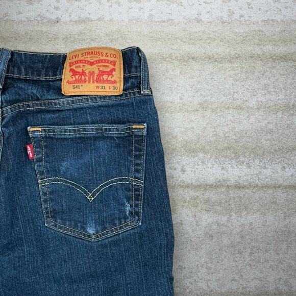 Levis Jeans 541 Athletic Tapered Fit Dark Wash Denim - Picture 3 of 6